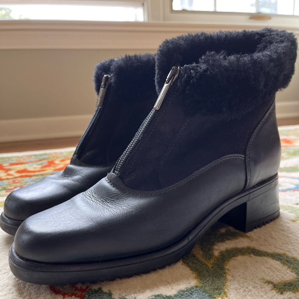 Shearling Black Boots
